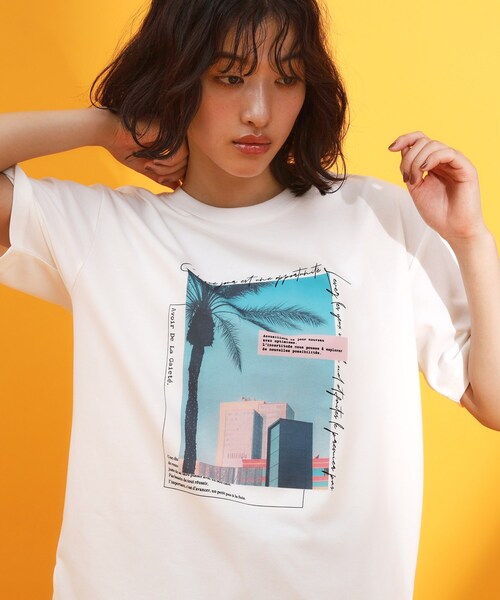 THE SHOP TK (ザ ショップ ティーケー )の「フォトアソートTシャツ【接触冷感/UV/毛玉になりにくい/洗濯機OK】(Tシャツ/カットソー・レディース・ブラック系/ピンク系4/ダークブラウン/ホワイト系6/オフホワイト/ホワイト系3・13/12)」の3枚目の写真
