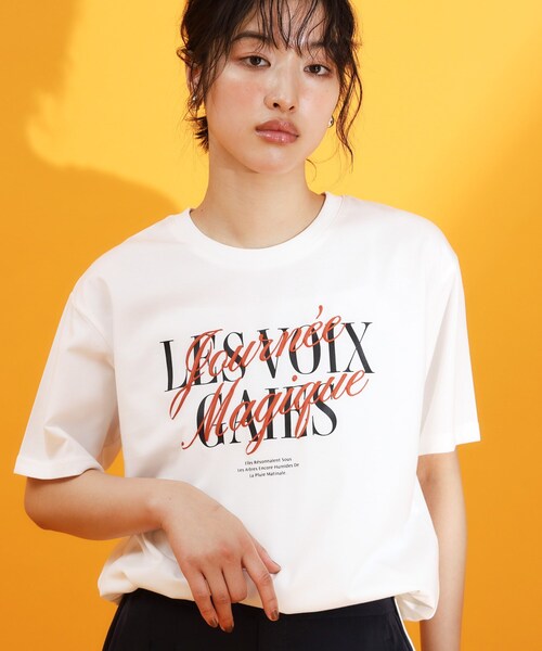 THE SHOP TK (ザ ショップ ティーケー )の「フォトアソートTシャツ【接触冷感/UV/毛玉になりにくい/洗濯機OK】(Tシャツ/カットソー・レディース・ブラック系/ピンク系4/ダークブラウン/ホワイト系6/オフホワイト/ホワイト系3・13/12)」の1枚目の写真