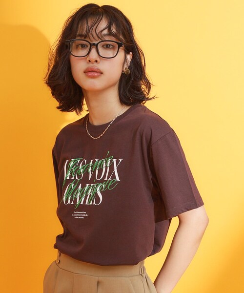 THE SHOP TK (ザ ショップ ティーケー )の「フォトアソートTシャツ【接触冷感/UV/毛玉になりにくい/洗濯機OK】(Tシャツ/カットソー・レディース・ブラック系/ピンク系4/ダークブラウン/ホワイト系6/オフホワイト/ホワイト系3・13/12)」の12枚目の写真