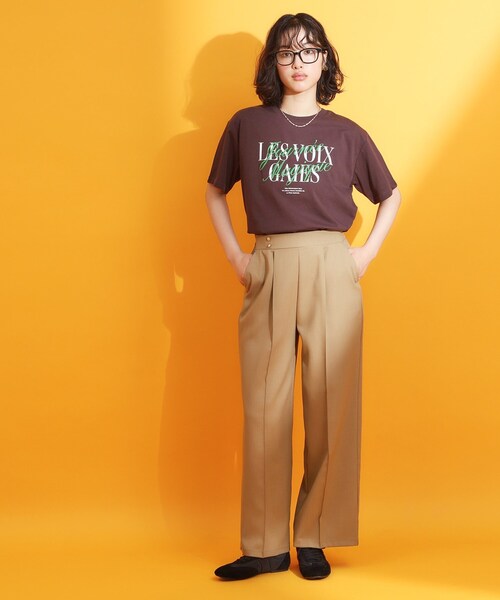 THE SHOP TK (ザ ショップ ティーケー )の「フォトアソートTシャツ【接触冷感/UV/毛玉になりにくい/洗濯機OK】(Tシャツ/カットソー・レディース・ブラック系/ピンク系4/ダークブラウン/ホワイト系6/オフホワイト/ホワイト系3・13/12)」の13枚目の写真