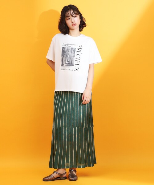 THE SHOP TK (ザ ショップ ティーケー )の「フォトアソートTシャツ【接触冷感/UV/毛玉になりにくい/洗濯機OK】(Tシャツ/カットソー・レディース・ブラック系/ピンク系4/ダークブラウン/ホワイト系6/オフホワイト/ホワイト系3・13/12)」の17枚目の写真