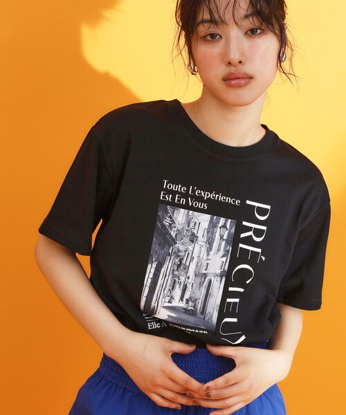 THE SHOP TK (ザ ショップ ティーケー )の「フォトアソートTシャツ【接触冷感/UV/毛玉になりにくい/洗濯機OK】(Tシャツ/カットソー・レディース・ブラック系/ピンク系4/ダークブラウン/ホワイト系6/オフホワイト/ホワイト系3・13/12)」の19枚目の写真
