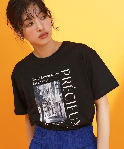 THE SHOP TK (ザ ショップ ティーケー )の「フォトアソートTシャツ【接触冷感/UV/毛玉になりにくい/洗濯機OK】(Tシャツ/カットソー・レディース・ブラック系/ピンク系4/ダークブラウン/ホワイト系6/オフホワイト/ホワイト系3・13/12)」の20枚目の写真