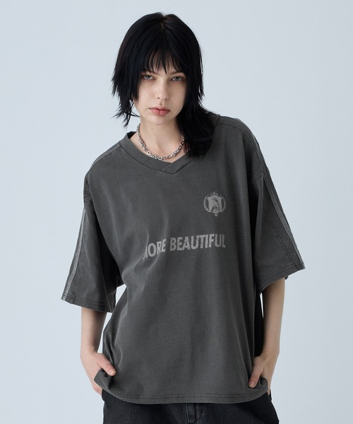 VELNUS(ベルナス)の「【VELNUS】Vintage design sideline short sleeve game T-shirt/ヴィンテージデザイン サイドライン 半袖ゲームTシャツ(Tシャツ/カットソー・メンズ・チャコールグレー/ダークブルー・L/M/S)」の16枚目の写真