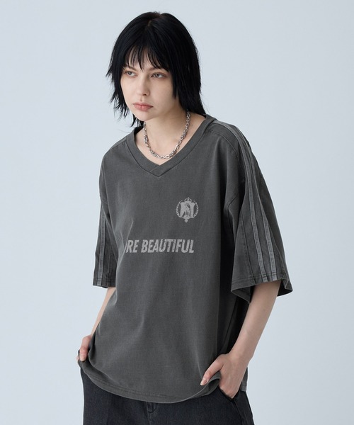 セール】【VELNUS】Vintage design sideline short sleeve game