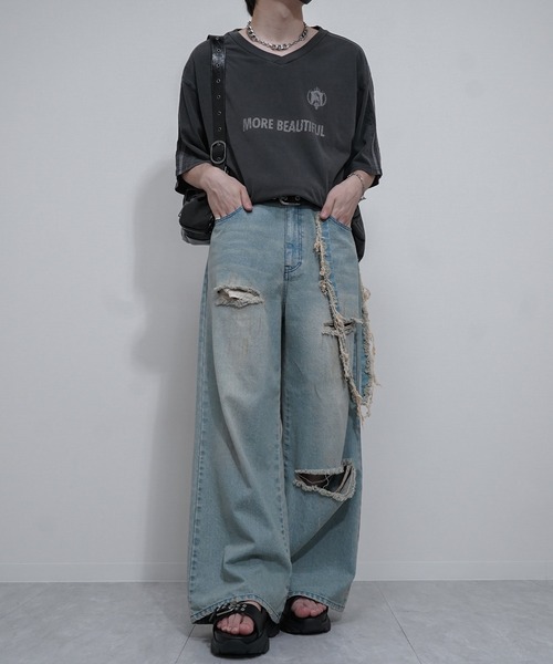 VELNUS(ベルナス)の「【VELNUS】Vintage design sideline short sleeve game T-shirt/ヴィンテージデザイン サイドライン 半袖ゲームTシャツ(Tシャツ/カットソー・メンズ・チャコールグレー/ダークブルー・L/M/S)」の7枚目の写真