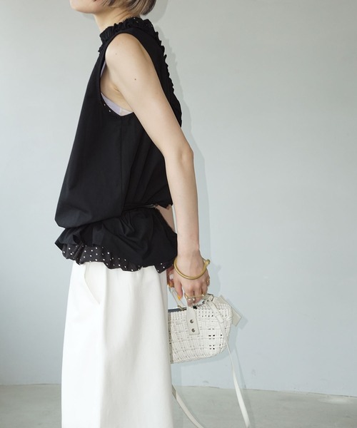 2wayフリルネックジレ chw25s071 レディース 2wayフリルネックジレ chw25s071-ファッション通販サイト