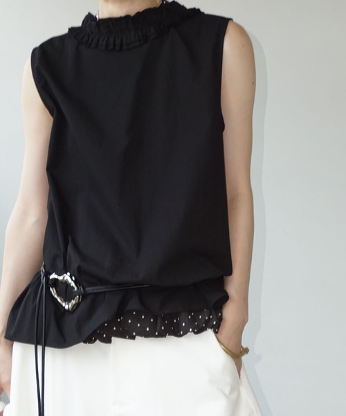 2wayフリルネックジレ chw25s071 レディース 2wayフリルネックジレ chw25s071-ファッション通販サイト