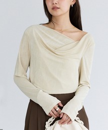 LAVEANGE | ドレープネックプルオーバー(Tシャツ/カットソー)