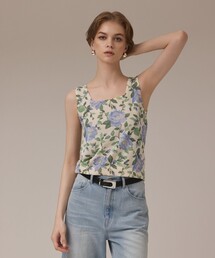 Diagram（ダイアグラム）の「ローズプリントニットトップ（タンクトップ）」