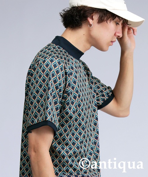 ジオメトリック柄Tシャツ（Tシャツ/カットソー）｜antiqua