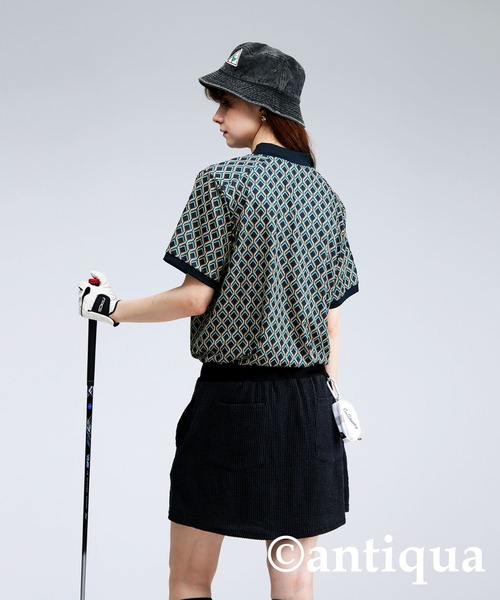 tシャツ ジオメトリック柄　カットソー レディース ジオメトリック柄Tシャツ（Tシャツ/カットソー）｜antiqua