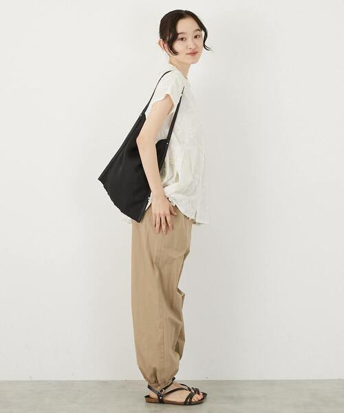 MELROSE claire(メルローズ クレール)の「【軽量で涼し気な素材感のワンショルダーバッグ】(ショルダーバッグ・レディース・グレー/ブラック/ライトカーキ・FREE)」の20枚目の写真