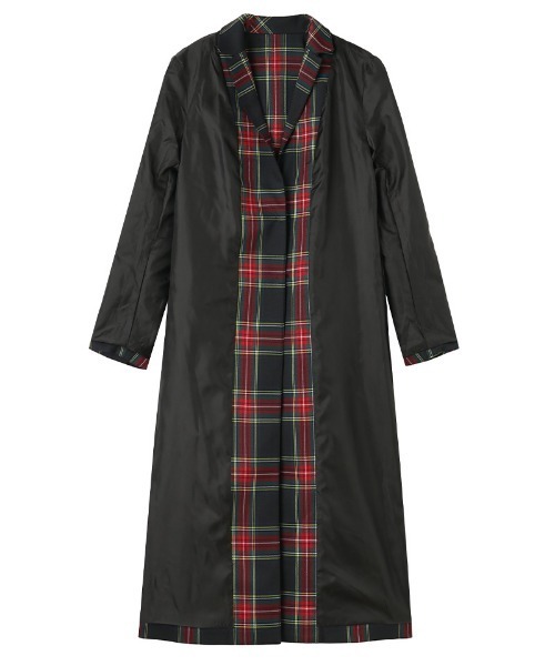 セール】チェックモダンロングジャケット（その他アウター）｜JENNE