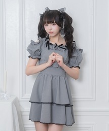 Honey Cinnamon | ベロアリボンスクエアネックワンピース(ワンピース)