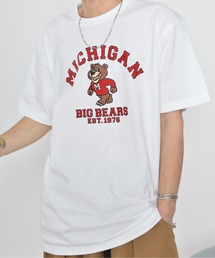 【MODISH GAZE】MICHIGANクマプリントTシャツ