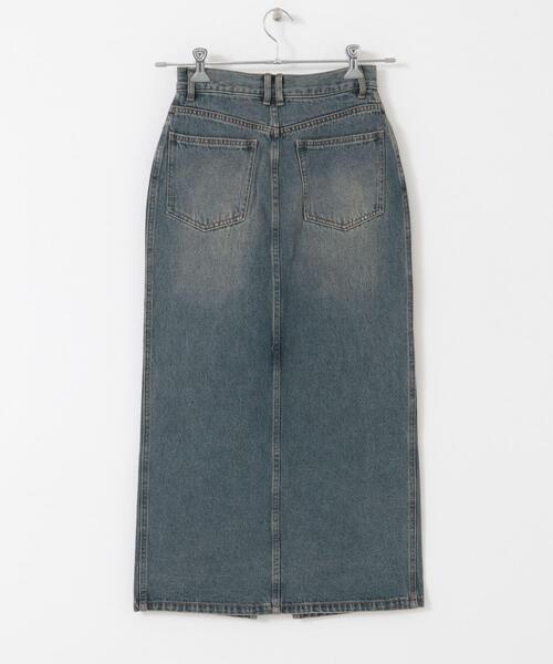 SENSE OF PLACE by URBAN RESEARCH（センスオブプレイスバイアーバンリサーチ）の「アシメベルトデニムスカート（スカート・レディース・インディゴブルー/ブラウン・SMALL/MEDIUM）」の20枚目の写真