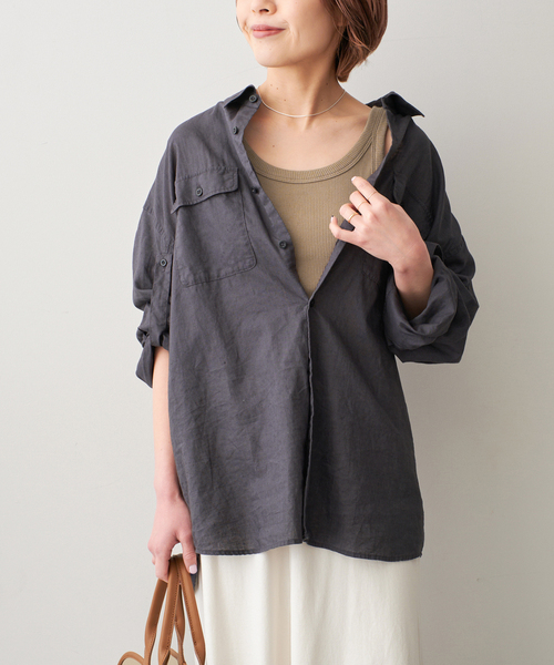 Spick & Span（スピックアンドスパン）の「《追加2》甘撚テレコアメスリタンク（タンクトップ・レディース・ブラック/ホワイト/ベージュ/ベージュ系その他・FREE）」の18枚目の写真