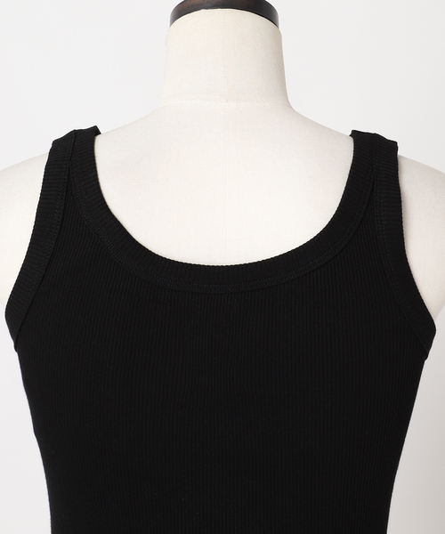 Spick & Span（スピックアンドスパン）の「《追加2》甘撚テレコアメスリタンク（タンクトップ・レディース・ブラック/ホワイト/ベージュ/ベージュ系その他・FREE）」の6枚目の写真