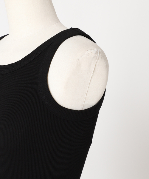 Spick & Span（スピックアンドスパン）の「《追加2》甘撚テレコアメスリタンク（タンクトップ・レディース・ブラック/ホワイト/ベージュ/ベージュ系その他・FREE）」の7枚目の写真