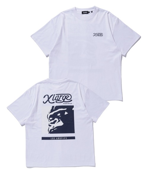 XLARGE(エクストララージ)の「WORK WEAR S/S TEE(Tシャツ/カットソー・メンズ・ネイビー/ホワイト/ブラック・S/M/L/XL)」の1枚目の写真