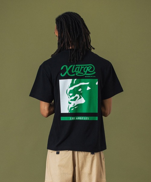 XLARGE(エクストララージ)の「WORK WEAR S/S TEE(Tシャツ/カットソー・メンズ・ネイビー/ホワイト/ブラック・S/M/L/XL)」の2枚目の写真