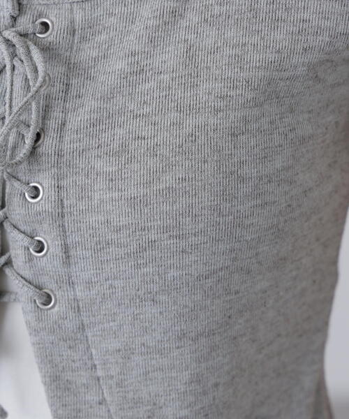 FREE'S MART（フリーズマート）の「◆レースアップレイヤードカットソー（Tシャツ/カットソー・レディース・ベージュ/ブラック/グレー・FREE）」の17枚目の写真