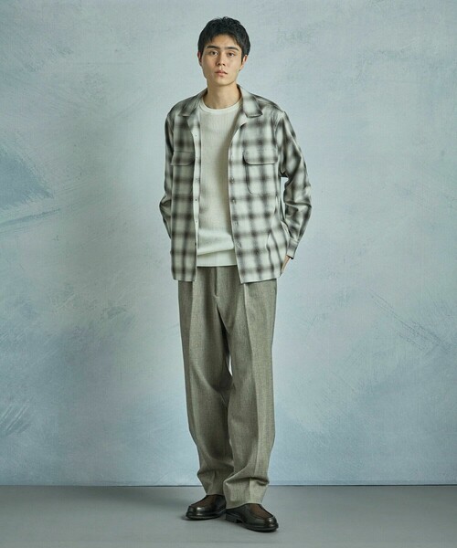 MEN'S BIGI(メンズビギ)の「ダブルポケットオンブレーチェックシャツ<ストレッチ>(シャツ/ブラウス・メンズ・グレー系その他/ベージュ系その他・02/01/03)」の18枚目の写真