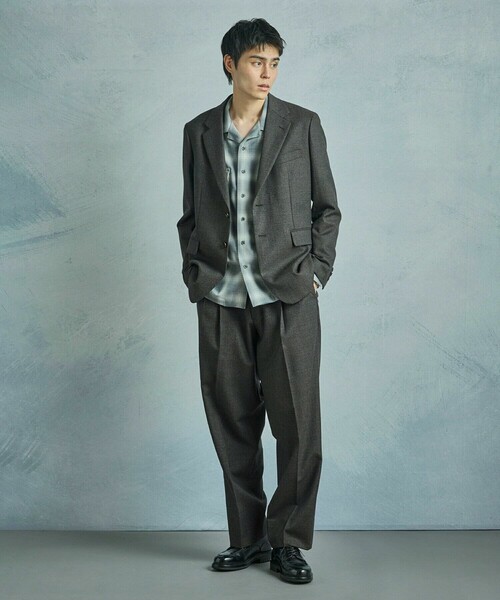 MEN'S BIGI(メンズビギ)の「ダブルポケットオンブレーチェックシャツ<ストレッチ>(シャツ/ブラウス・メンズ・グレー系その他/ベージュ系その他・02/01/03)」の16枚目の写真