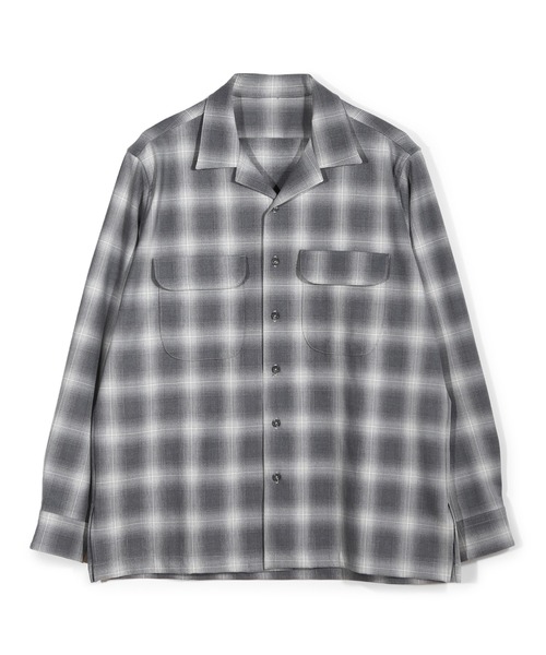 MEN'S BIGI(メンズビギ)の「ダブルポケットオンブレーチェックシャツ<ストレッチ>(シャツ/ブラウス・メンズ・グレー系その他/ベージュ系その他・02/01/03)」の1枚目の写真