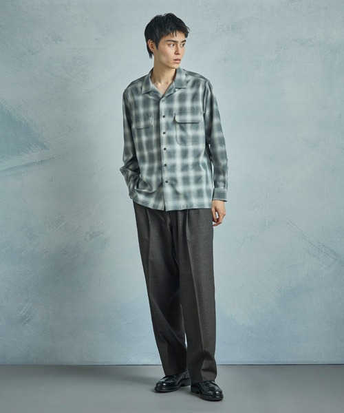 MEN'S BIGI(メンズビギ)の「ダブルポケットオンブレーチェックシャツ<ストレッチ>(シャツ/ブラウス・メンズ・グレー系その他/ベージュ系その他・02/01/03)」の6枚目の写真