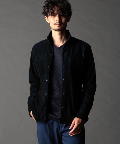 NICOLE CLUB FOR MEN（ニコルクラブフォーメン）の「フロッキーペイズリープリントシャツ（シャツ/ブラウス・メンズ・ダークブラウン/ボルドー/ブラック/ブルー・MEDIUM/LARGE/X-LARGE）」の3枚目の写真