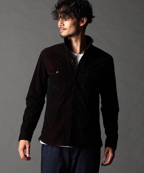 NICOLE CLUB FOR MEN（ニコルクラブフォーメン）の「フロッキーペイズリープリントシャツ（シャツ/ブラウス・メンズ・ダークブラウン/ボルドー/ブラック/ブルー・MEDIUM/LARGE/X-LARGE）」の4枚目の写真