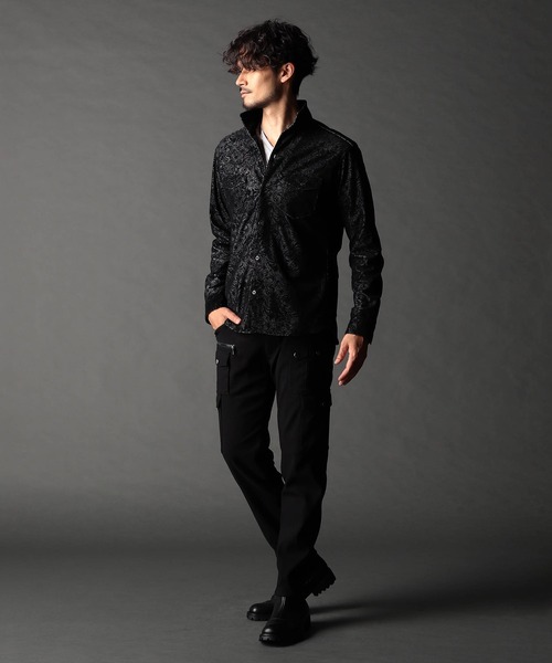 NICOLE CLUB FOR MEN（ニコルクラブフォーメン）の「フロッキーペイズリープリントシャツ（シャツ/ブラウス・メンズ・ダークブラウン/ボルドー/ブラック/ブルー・MEDIUM/LARGE/X-LARGE）」の7枚目の写真