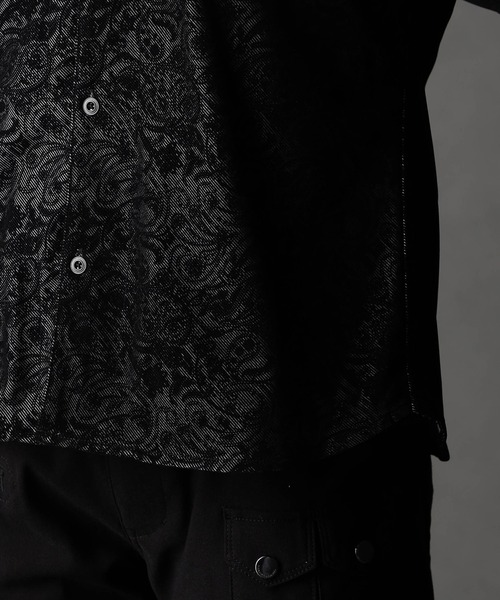 NICOLE CLUB FOR MEN（ニコルクラブフォーメン）の「フロッキーペイズリープリントシャツ（シャツ/ブラウス・メンズ・ダークブラウン/ボルドー/ブラック/ブルー・MEDIUM/LARGE/X-LARGE）」の16枚目の写真