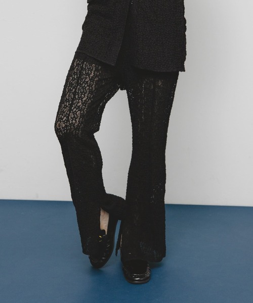 KBF（ケイビーエフ）の「レースフレアイージーパンツ（その他パンツ・レディース・アイボリー/ブラック・ONE）」の16枚目の写真