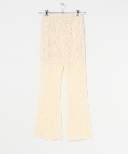 KBF（ケイビーエフ）の「レースフレアイージーパンツ（その他パンツ・レディース・アイボリー/ブラック・ONE）」の6枚目の写真