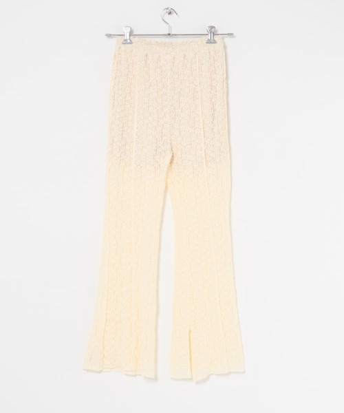 KBF（ケイビーエフ）の「レースフレアイージーパンツ（その他パンツ・レディース・アイボリー/ブラック・ONE）」の8枚目の写真