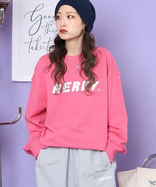 nieeh blackpink アメリカンスタイルのスウェットシャツ セール】ビッグロゴスウェットシャツ（スウェット）｜NERDY（ノルディ