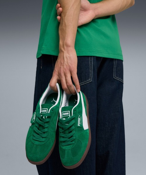 PUMA(プーマ)の「PUMA プーマ ユニセックス パレルモ スニーカー(スニーカー・メンズ・グリーン系その他/ホワイト×ゴールド/ボルドー/グリーン×オレンジ/フューシャピンク/ブロンズ/グレー×ホワイト/ダークオリーブ/ピンク系その他4・28.5cm/29.5cm/22.5cm/22.0cm/23.5cm/23.0cm/30.0cm/27.0cm/26.5cm/28.0cm/27.5cm/26.0cm/24.5cm/24.0cm/25.5cm/25.0cm/29.0cm)」の4枚目の写真