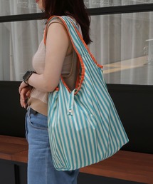 colleca la（コレカラ）の「ストライプショッピングエコバッグ（エコバッグ/サブバッグ）」