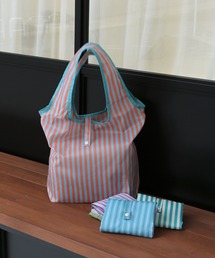 colleca la（コレカラ）の「ストライプショッピングエコバッグ（エコバッグ/サブバッグ）」