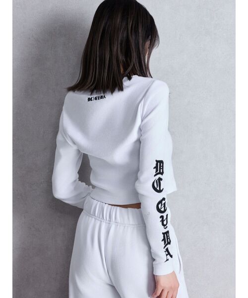 DC（ディーシー）の「GYDA×DC OE LOGOショートロンT（Tシャツ/カットソー・レディース・レッド/オフホワイト/ブラック・FREE）」の10枚目の写真