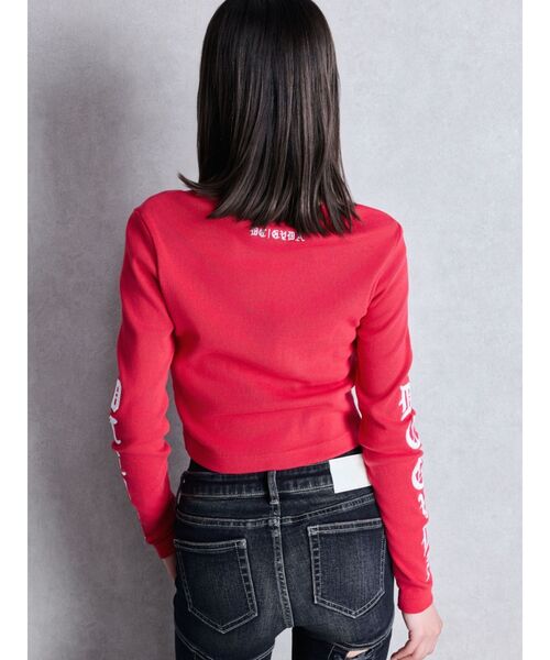 DC（ディーシー）の「GYDA×DC OE LOGOショートロンT（Tシャツ/カットソー・レディース・レッド/オフホワイト/ブラック・FREE）」の15枚目の写真