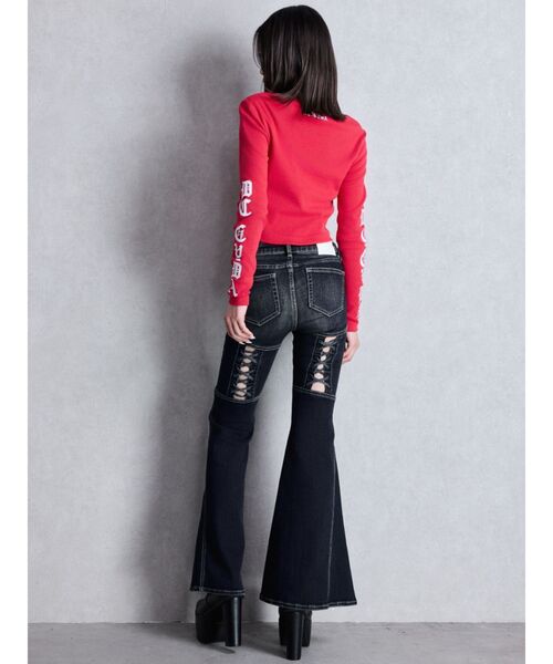 DC（ディーシー）の「GYDA×DC OE LOGOショートロンT（Tシャツ/カットソー・レディース・レッド/オフホワイト/ブラック・FREE）」の17枚目の写真