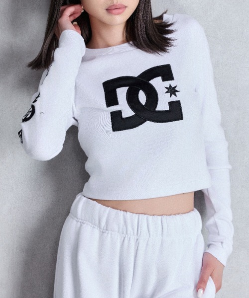 DC（ディーシー）の「GYDA×DC OE LOGOショートロンT（Tシャツ/カットソー・レディース・レッド/オフホワイト/ブラック・FREE）」の2枚目の写真