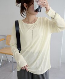 【WEB限定】シアー裾ラウンドプルオーバー