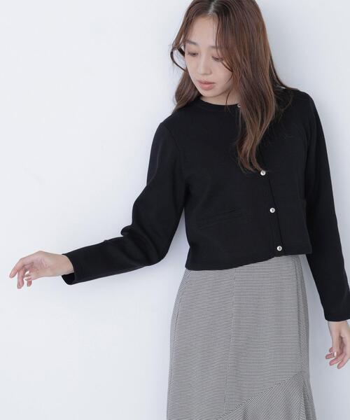 NATURAL BEAUTY BASIC(ナチュラルビューティーベーシック)の「◇シルクブレンドカーディガン(カーディガン/ボレロ・レディース・ダークブルー/オフホワイト/ピンク/グレー系その他/ブラック・FREE)」の3枚目の写真