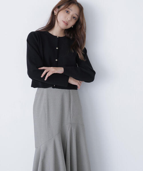 NATURAL BEAUTY BASIC（ナチュラルビューティーベーシック）の「◇シルクブレンドカーディガン（カーディガン/ボレロ・レディース・ダークブルー/オフホワイト/ピンク/グレー系その他/ブラック・FREE）」の8枚目の写真