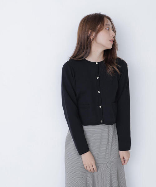 NATURAL BEAUTY BASIC（ナチュラルビューティーベーシック）の「◇シルクブレンドカーディガン（カーディガン/ボレロ・レディース・ダークブルー/オフホワイト/ピンク/グレー系その他/ブラック・FREE）」の10枚目の写真